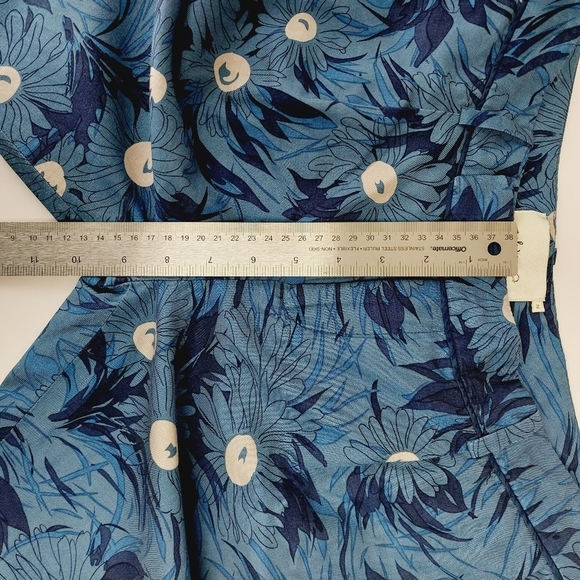 Elevenses Women's Lunar Mum Blue Floral Cropped Pants P1925 - Picture 6 of 9